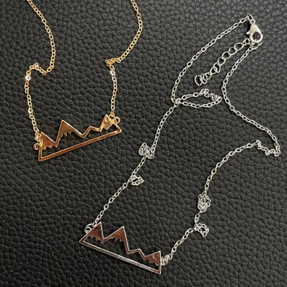 Gold mountain necklace